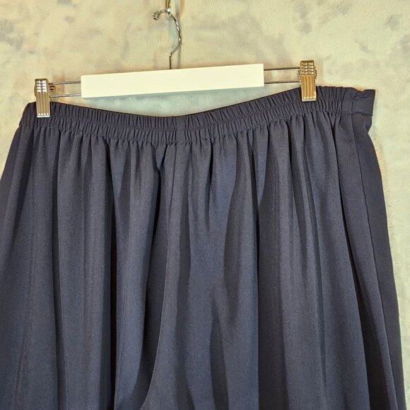 Danny & Nicole Womens 22W Navy Pant Suit Set Career office retro elastic waist - Picture 14 of 16